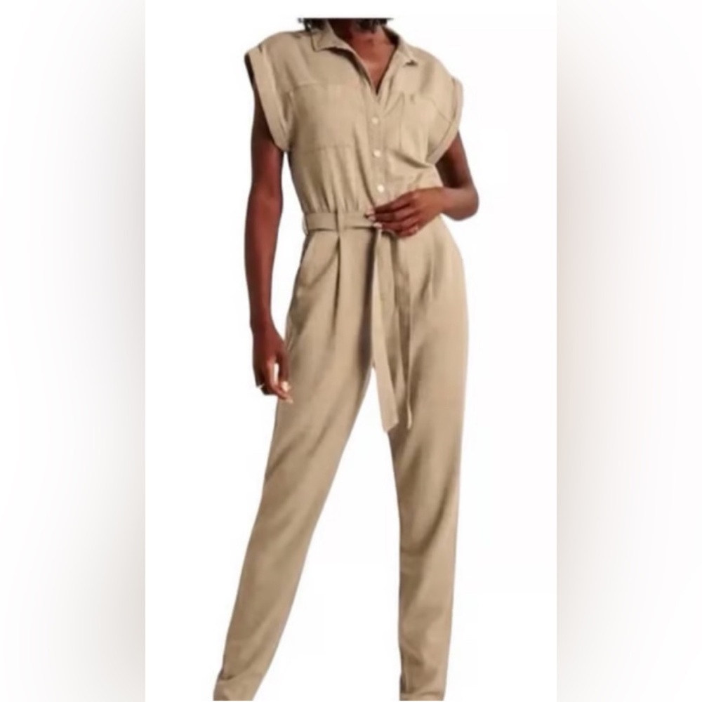 Abercrombie & Fitch Tan Jumpsuit
